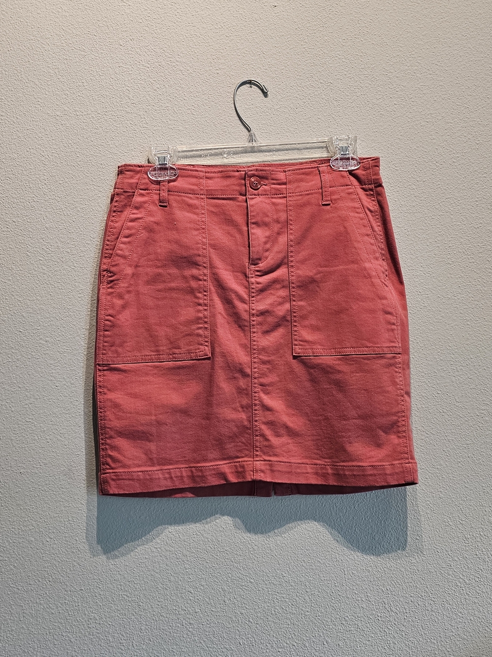 Liverpool Coral Pink Cotton Pencil-Style Skirt, Size 4
